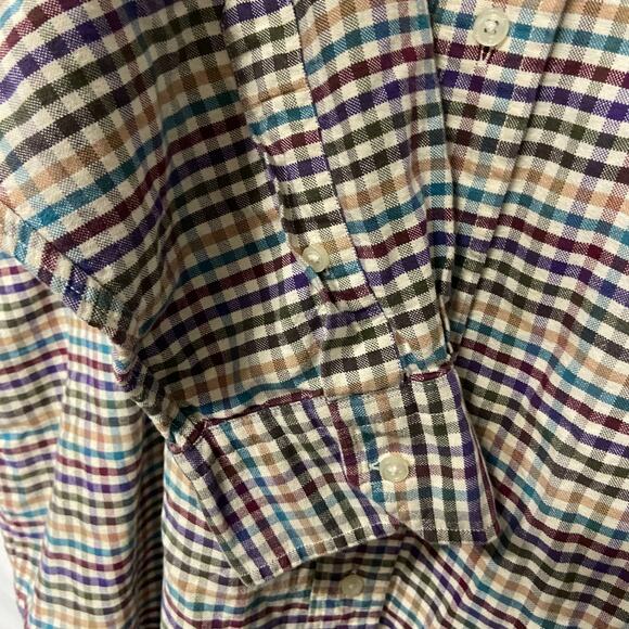 Cremieux Shirt 4XT Plaid Long Sleeve Cotton Button Down Collar Button Up - Picture 8 of 12